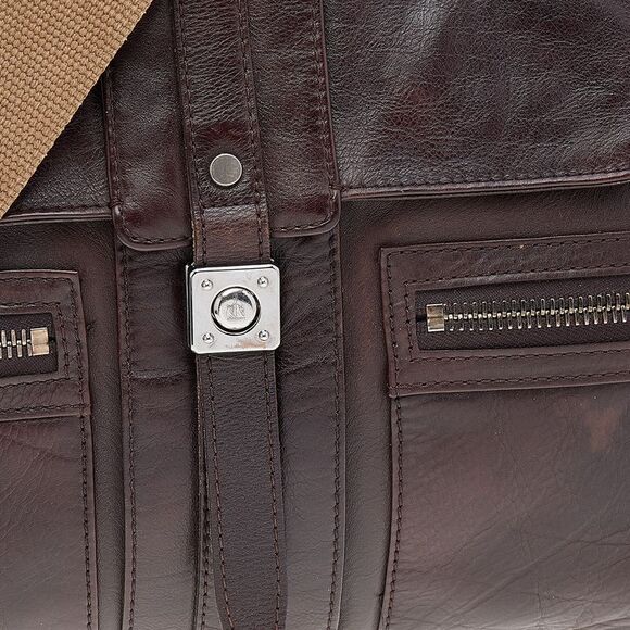 Lanvin Dark Brown Leather Flap Shoulder Bag - Picture 5 of 7